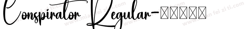 Conspirator Regular字体转换